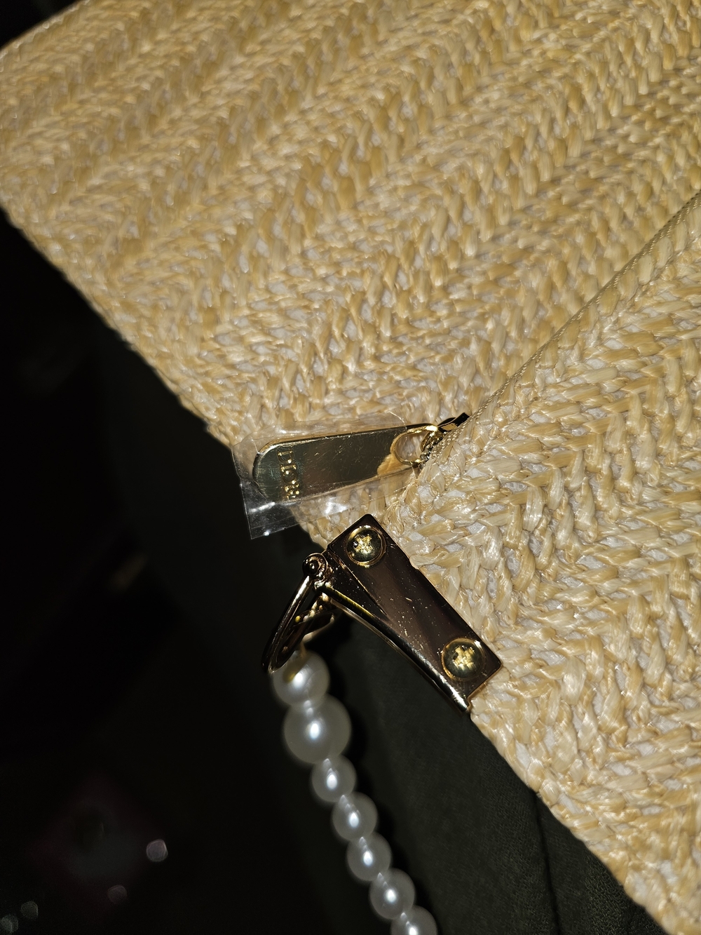 Dior Straw Pearl PurseTrim Shoulder Bag in Beige - Picture 6 of 15